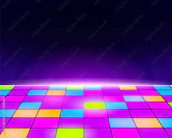 neon retro dance floor background