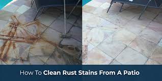 how to clean rust stains from a patio