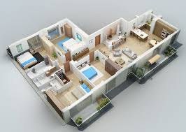 one floor home layout interior design