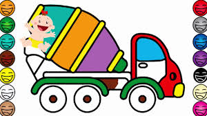 Dogs love to chew on bones, run and fetch balls, and find more time to play! Cement Mixer Truck Coloring Pages Learn Colors For Kids Youtube