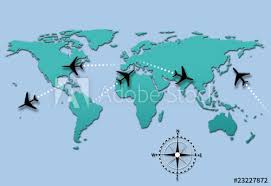 airline travel plane flight paths on