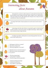 Displaying 22 questions associated with risk. Interesting Facts About Autumn English Esl Worksheets For Distance Learning And Physical Classrooms