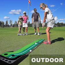 golf putting mat with auto return golf