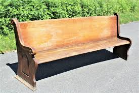 solid oak church pew with beautifully