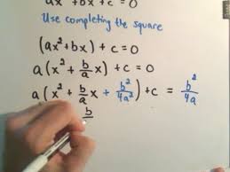deriving the quadratic formula you