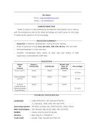        Resume Format For Freshers Bca     Resume Format For     Professional resumes sample online CV for Sales And Marketing Download