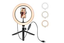 10 Inch Phone Selfie Ring Light With Stand Dimmable For Makeup Video Shooting Live Led Kogan Com
