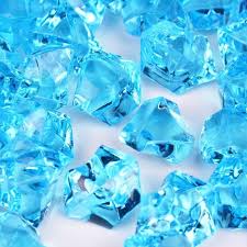 Blue Acrylic Ice Rocks For Glass