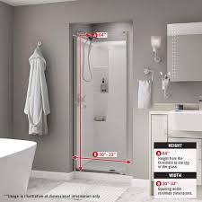 Semi Frameless Pivot Shower Door