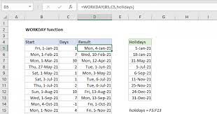 excel workday function exceljet