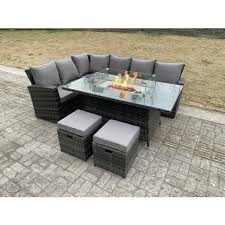 Back Rattan Garden Furniture Sets