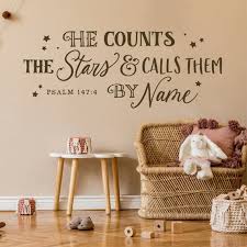 Psalm 147 4 Vinyl Wall Decal He Counts