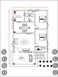 Double Bhk Single Y House Plan