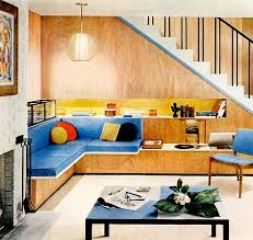 colorful midmod living room