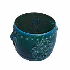 Chinese Ceramic Round Green Dragon