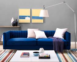 aviator blue velvet sofa tov furniture