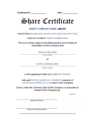 10 Share Certificate Templates Word Excel Pdf