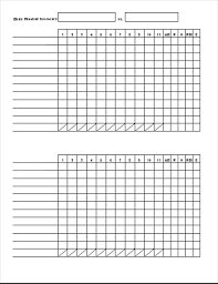 Basic Baseball Scorecard