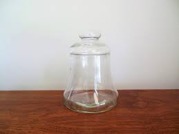 Bell Candy Jar Clear Glass