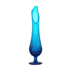 1970s vintage viking cobalt blue vase