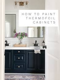 Both standard laminate and thermofoil cabinets can effectively mimic the look of wood cabinets but generally cost considerably less. How To Paint Thermofoil Cabinets A Thoughtful Place