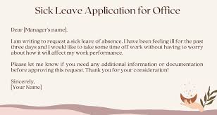 sick leave application for office