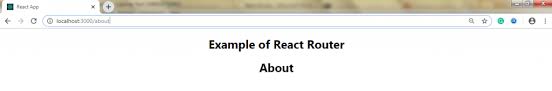 This example is not about react router only, it's more about using react routes in combination with other features, that react provides. React Router Tutorial And Example