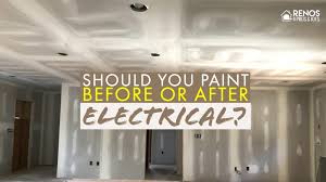 Paint Before Or After Electrical