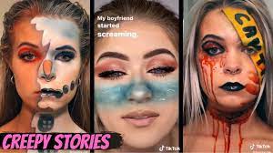 creepy stories tiktok makeup