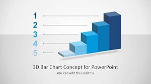 3d Bar Chart Concept For Powerpoint