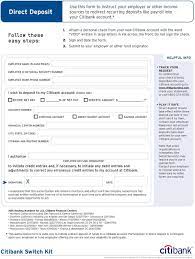 citibank switch kit forms pdf free