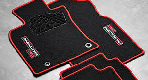 trd carpet floor mats black with red