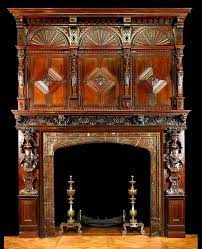Carved Wood Fireplace Mantle