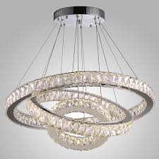 3 Rings Dimmable Led Crystal Hanging Lights Modern Chandeliers Light Chandelier Ceiling Lighting Indoor Pendant Lamp Home Lamps Fixtures With Remote Control 110 120v 220 240v 7451445 2020 569 73
