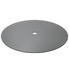 Round Gray Tempered Patio Glass Table