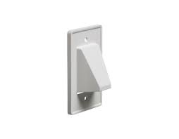 Single Gang Cable Entrance Plate White