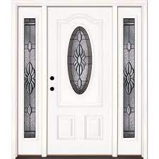 wood fiberglass doors with glass