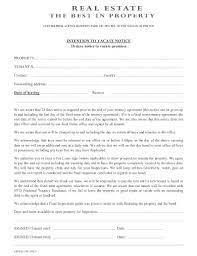 real estate notice to vacate templates