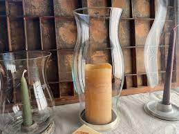 Large Vintage Glass Hurricane Shade 12