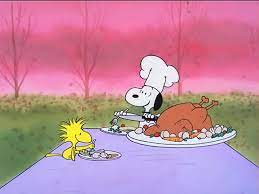 peanuts thanksgiving dinner table