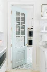 light blue kitchen pantry door with