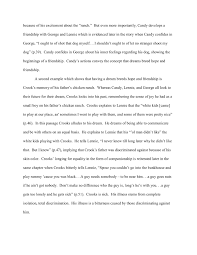sample five paragraph thematic essay on of mice and men pages  
