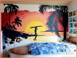 Surfing Sunset Wall Mural Wall Murals