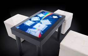 Stackable refrigerator and rocket coffee table. Humelab Touch Screen Coffee Tables Touch Of Modern
