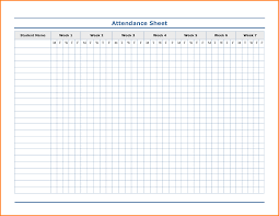 Free Printable Attendance Sheets For Students Sheet Template