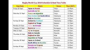 rugby world cup 2019 schedule time