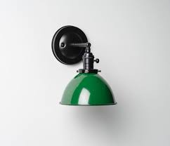 Wall Sconce Lighting With Green Metal