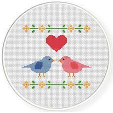 See also chinese motif bird and. Charts Club Members Only Two Love Birds Cross Stitch Pattern Daily Cross Stitch