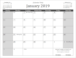 Planner untuk merancang setiap hari. 2019 Calendar Templates And Images