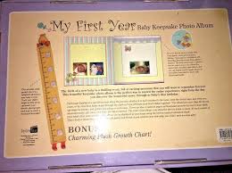 My 1st Year Baby Keepsake Photo Album Bonus Plush Growth Chart